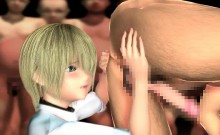 Horny 3d Anime Babe Eats Ass Crack