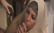 Cute Arab Chick Sucking On A Hard Cock