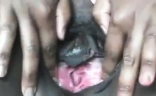 Big Black Woman Fingering Her Pussy