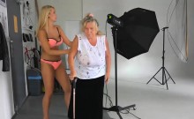 Granny Mature Masturbate With Orange Dildo