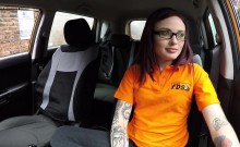 Small tits redhead anal fucks in car