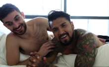 Latin gay anal sex with cumshot