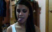 Hot Girl with Amazing Tongue Talent