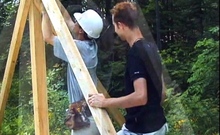 Young cock for construction worker