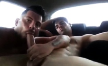 Hot Latino Blowjob in car