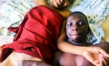 Black couple film their first time REAL sex tape