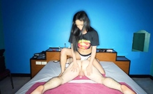 Massage from a hung busty Asian ladyboy
