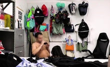 Cute asian shoplifter teen punished hard