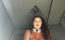 Brunette seductress working her big boobs and hot ass