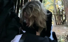 Blonde Blowjob Outdoor