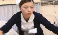Subtitled CFNM Japanese nurses prep for intercourse